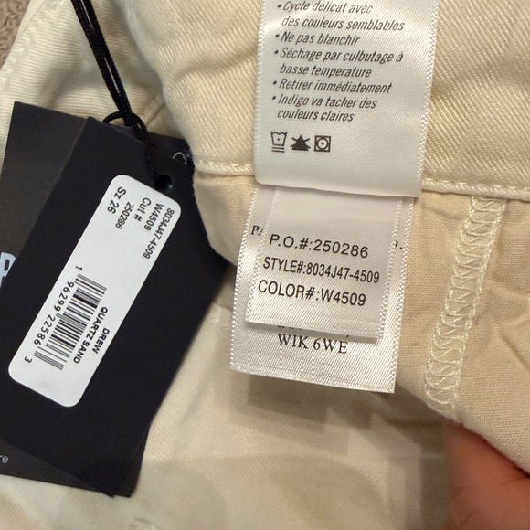 PAIGE Women's Straight Leg Cream Jeans - Picture 3 of 4